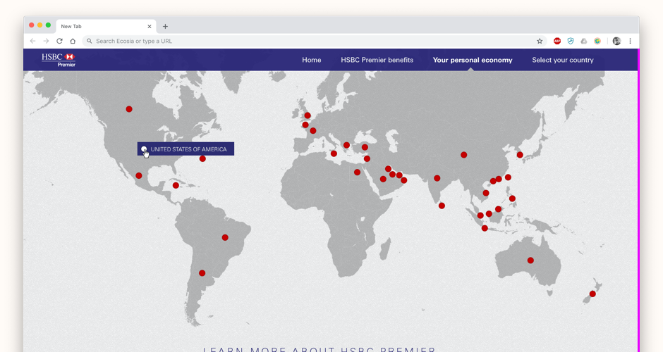Links through to local site were used to continue the journey