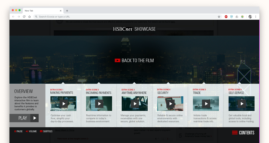 Interacting with the timeline expanded out more detail on the chapters