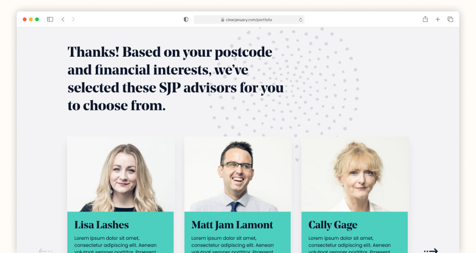 Partner advisor selection