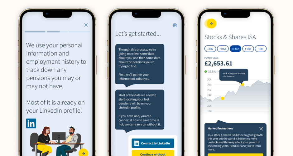 Pension consolidation and investment screens