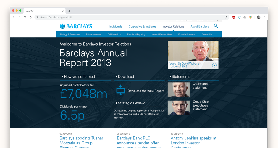 The homepage interactive header space could be used many ways