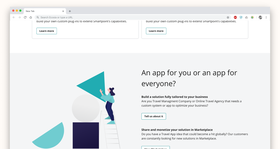 Reusable components were created to support the design system and aid the CMS construction