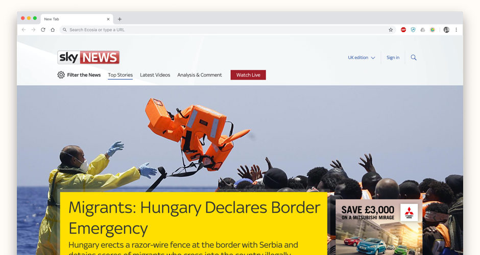 Bold use of photography bringing the story to life