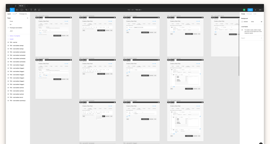 Wireframed journey maps